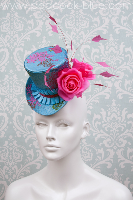 Spotlight Hat Gold Macabre Peacock Blue Design Studio